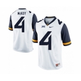 West Virginia Mountaineers 4 Kennedy McKoy White College Football Jersey