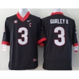 Youth Georgia Bulldogs #3 Todd Gurley II Black Stitched NCAA Jersey