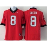 Youth Georgia Bulldogs #8 A.J. Green Red Stitched NCAA Jersey