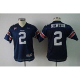 Youth Tigers #2 Newton Blue Embroidered NCAA Jersey