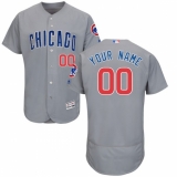 Men's Chicago Cubs Majestic Road Gray Flex Base Authentic Collection Custom Jersey