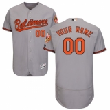 Men's Baltimore Orioles Majestic Road Gray Flex Base Authentic Collection Custom Jersey