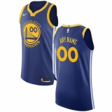Men's Golden State Warriors Nike Blue Authentic Custom Jersey - Icon Edition