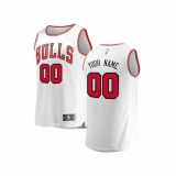 Youth Chicago Bulls Fanatics Branded White Fast Break Custom Replica Jersey - Association Edition