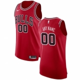 Men's Chicago Bulls Nike Red Authentic Custom Jersey - Icon Edition