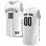 Men's Brooklyn Nets Fanatics Branded White Fast Break Custom Replica Jersey - Association Edition