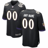 Men's Baltimore Ravens Nike Black Alternate Replica Custom Game Jersey