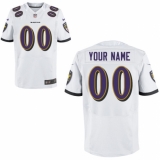 Mens Baltimore Ravens Nike White Custom Elite Jersey