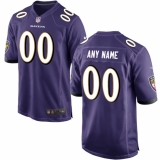 Men's Baltimore Ravens Nike Purple Custom Game Jersey
