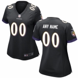 Women's Baltimore Ravens Nike Black Custom Game Jersey