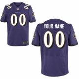 Men's Baltimore Ravens Nike Purple Custom Elite Jersey