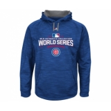 Chicago Cubs Royal 2016 World Series Bound Authentic Collection On Field Participant Streak Fleece Men's Pullover Hoodie