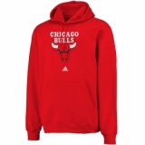 NBA Men's Adidas Chicago Bulls Logo Pullover Hoodie Sweatshirt - Red