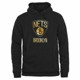 NBA Men's Brooklyn Nets Gold Collection Pullover Hoodie - Black