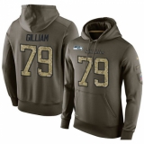 NFL Nike Seattle Seahawks #79 Garry Gilliam Green Salute To Service Men's Pullover Hoodie