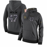 NFL Women's Nike New Orleans Saints #47 Alex Anzalone Stitched Black Anthracite Salute to Service Player Performance Hoodie