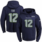 NFL Men's Nike Seattle Seahawks 12th Fan Navy Blue Name & Number Pullover Hoodie