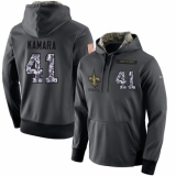 NFL Men's Nike New Orleans Saints #41 Alvin Kamara Stitched Black Anthracite Salute to Service Player Performance Hoodie