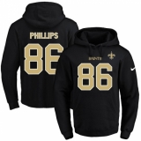 NFL Men's Nike New Orleans Saints #86 John Phillips Black Name & Number Pullover Hoodie