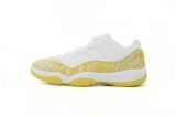 2023.11 (with original carbon fiber)Perfect Air Jordan 11 Low “Yellow Snakeskin”Women Shoes-SY (23)