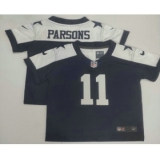 Toddler Dallas Cowboys #11 Micah Parsons Blue Thanksgiving Vapor Limited Stitched Jersey