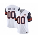 Men's Chicago Bears Active Player Custom 2023 F.U.S.E. White Navy Throwback Limited Football Stitched Jerseys