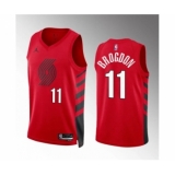 Men's Portland Trail Blazers #11 Malcolm Brogdon Red Statement Edition Stitched Basketball Jersey