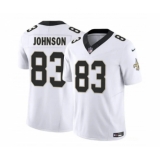 Men's New Orleans Saints #83 Juwan Johnson White 2023 F.U.S.E. Vapor Untouchable Limited Football Stitched Jersey