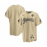 Men's Arizona Diamondbacks Blank Gold 2023 World Series City Connect Cool Base Stitched Baseball Jersey
