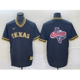 Men's Texas Rangers Black 2023 World Series Champions Big Logo Cool Base Stitched Baseball Jerseys