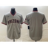 Men's Arizona Diamondbacks Blank Gray Cool Base Stitched Baseball Jersey