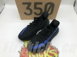 2023.8 Super Max Perfect Adidas Yeezy Boost 350 V2 “Black Blue”Real Boost Men And Women ShoesGY7164-JB