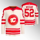 Men's Calgary Flames #52 MacKenzie Weegar 2023 Cream Heritage Classic Primegreen Stitched Jersey