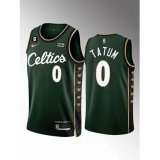 Men's Boston Celtics #0 Jayson Tatum Green 11 Diamonds Edition Stitched Jersey