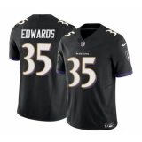Men's Baltimore Ravens #35 Gus Edwards Black 2023 F.U.S.E. Vapor Limited Football Stitched Jersey
