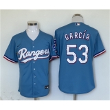 Men's Texas Rangers #53 Adolis Garcia Blue Cool Base Stitched Jersey