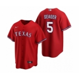 Men's Texas Rangers #5 Corey Seager Red Cool Base Stitched Baseball Jersey