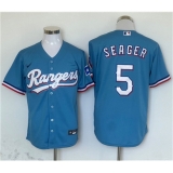 Men's Texas Rangers #5 Corey Seager Blue Cool Base Stitched Jersey