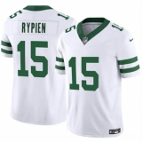 Men's New York Jets #15 Brett Rypien 2023 F.U.S.E. White Throwback Vapor Untouchable Limited Football Stitched Jersey
