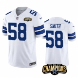 Men's Dallas Cowboys #58 Mazi Smith White 2023 F.U.S.E. NFC East Champions Football Stitched Jersey