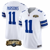 Men's Dallas Cowboys #11 Micah Parsons White 2023 F.U.S.E. NFC East Champions Football Stitched Jersey