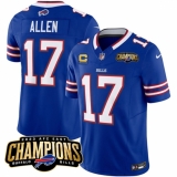 Men's Buffalo Bills #17 Josh Allen Blue 2023 F.U.S.E. AFC East Champions With 4-star C Football Stitched Jersey
