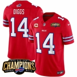 Men's Buffalo Bills #14 Stefon Diggs Red 2023 F.U.S.E. AFC East Champions With 3-star C Football Stitched Jersey