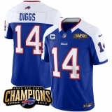 Men's Buffalo Bills #14 Stefon Diggs Blue White 2023 F.U.S.E. AFC East Champions With 4-star C Football Stitched Jersey