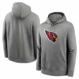 Men's Arizona Cardinals Heather Gray Primary Logo Long Sleeve Hoodie