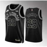 Men's San Antonio Spurs #29 Mamadi Diakite Black Icon Edition Stitched Basketball Jersey