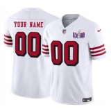 Men's San Francisco 49ers Active Player Custom New White 2024 F.U.S.E. Super Bowl LVIII Patch Vapor Untouchable Limited Football Stitched Jersey