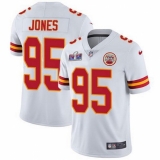 Youth Kansas City Chiefs #95 Chris Jones White 2023 F U S E Vapor Untouchable Limited Stitched 2024 Super Bowl LVIII Jersey