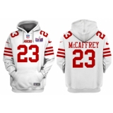 Men's San Francisco 49ers #23 Christian McCaffrey White Super Bowl LVIII Alternate Pullover Hoodie