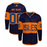 Men's New York Islanders Custom Navy 2024 Stadium Series Stitched Jersey